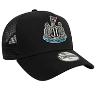 Youth New Era Black Newcastle United Core Trucker Adjustable Hat