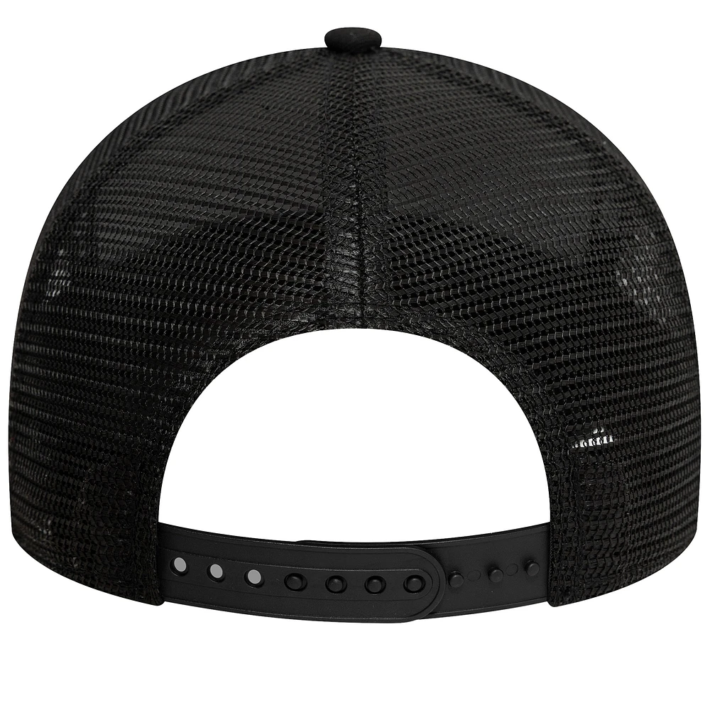 Youth New Era Black Newcastle United Core Trucker Adjustable Hat