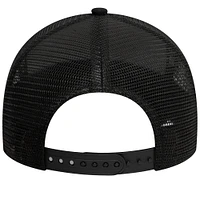 Youth New Era Black Newcastle United Core Trucker Adjustable Hat