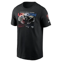 Men's Nike  Black New England Patriots vs. Jacksonville Jaguars International Games London 2024 T-Shirt