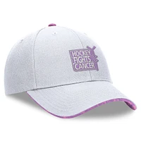 Men's Fanatics White NHL Authentic Pro Hockey Fights Cancer Adjustable Hat