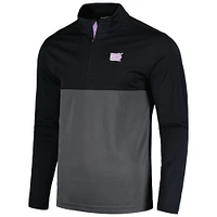 Haut à quart de zip noir Levelwear pour hommes NHL 2023 Hockey Fights Cancer Pursue