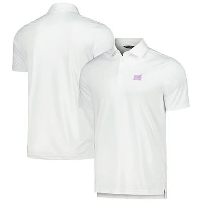 Polo blanc avec logo Levelwear NHL 2023 Hockey Fights Cancer Core pour hommes