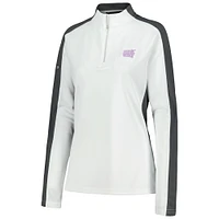 Women's Levelwear White NHL 2023 Hockey Fights Cancer Remi Quarter-Zip Top
