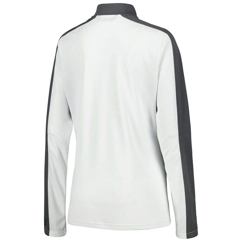 Women's Levelwear White NHL 2023 Hockey Fights Cancer Remi Quarter-Zip Top