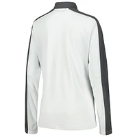 Women's Levelwear White NHL 2023 Hockey Fights Cancer Remi Quarter-Zip Top