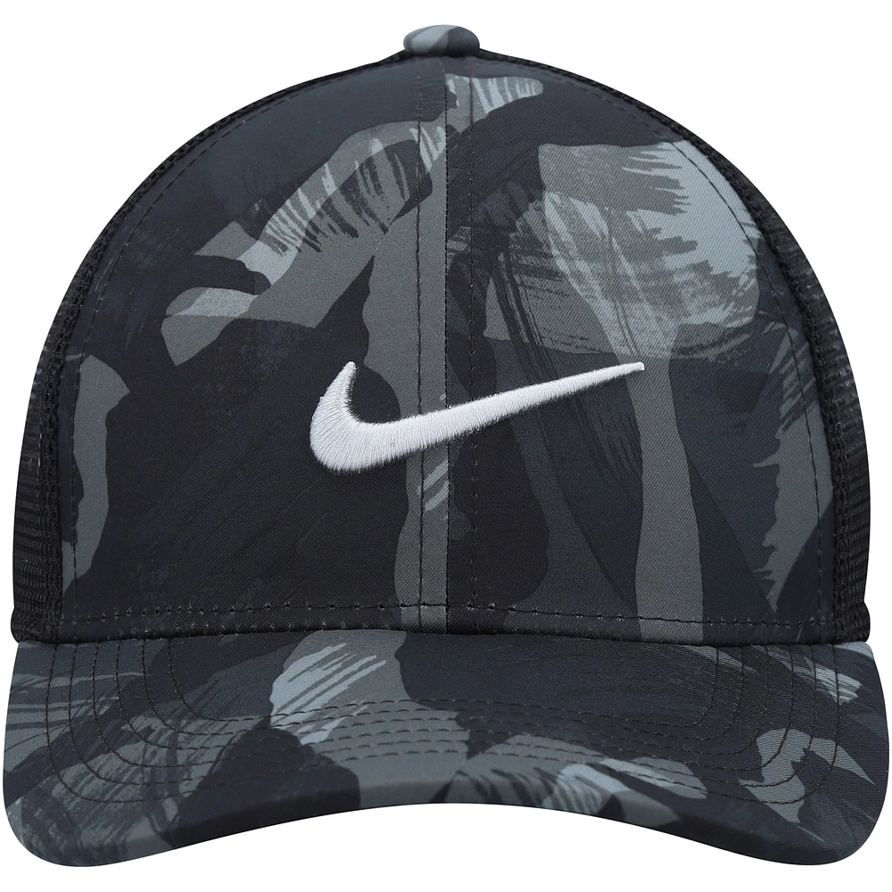 Men's Nike Gray/Black Legacy91 Trucker Performance Snapback Hat