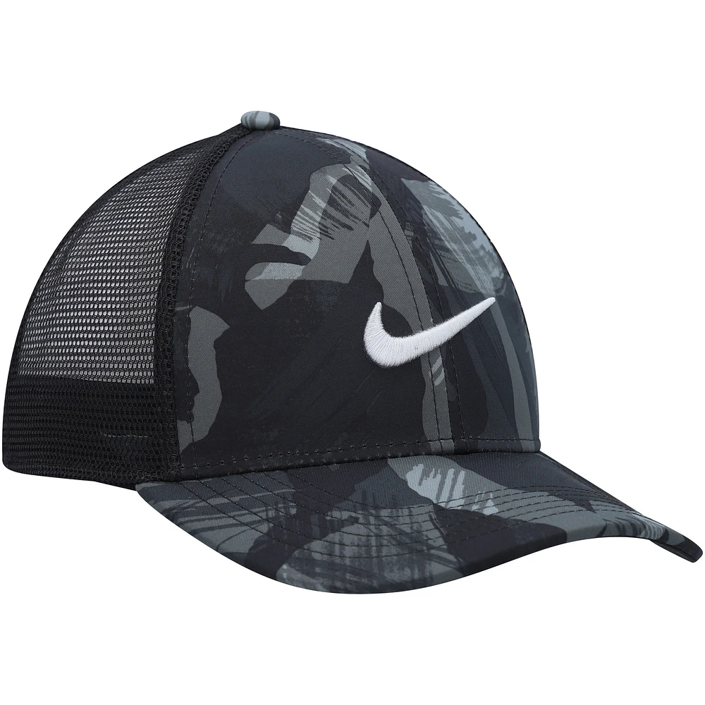 Men's Nike Gray/Black Legacy91 Trucker Performance Snapback Hat