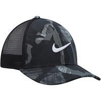 Men's Nike Gray/Black Legacy91 Trucker Performance Snapback Hat