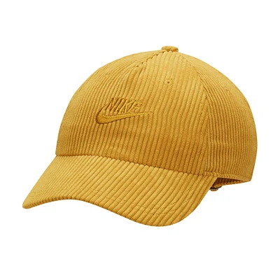 Casquette ajustable Nike Club en velours côtelé marron