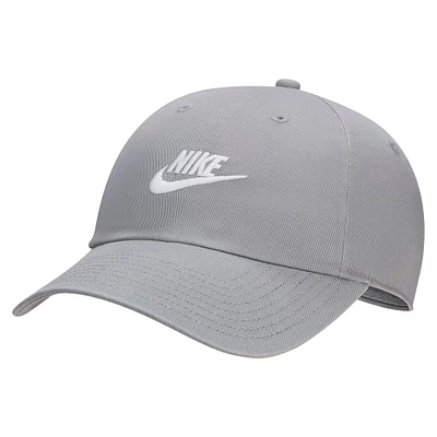 Unisex Nike Gray Club Futura Wash Adjustable Hat