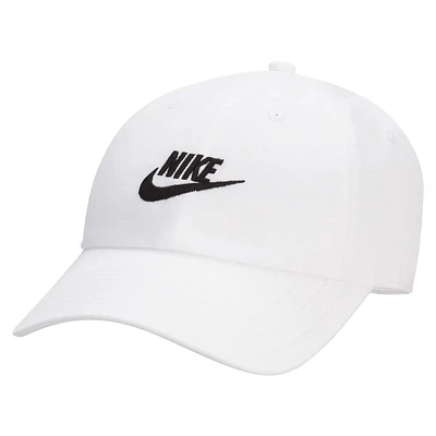 Unisex Nike White Club Futura Wash Adjustable Hat
