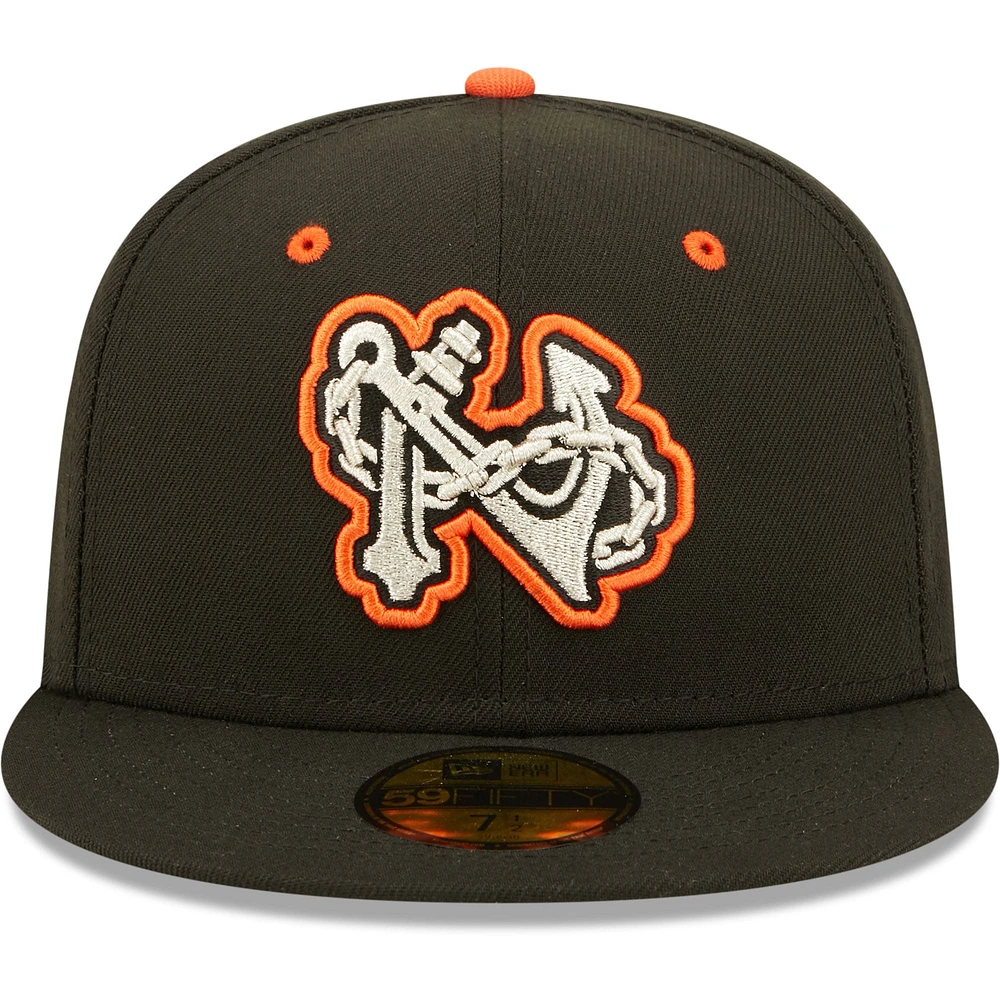 NWE NORTID BLACK ROAD MIB AUTHENTIC COLLECTION 59FIFTY HATMENHIC