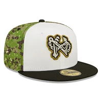 Men's New Era White/Camo Norfolk Tides Theme Night 59FIFTY Fitted Hat