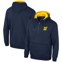 Sweat à capuche demi-zip Colosseum Navy pour hommes de l'équipe A&T Aggies Caroline du Nord