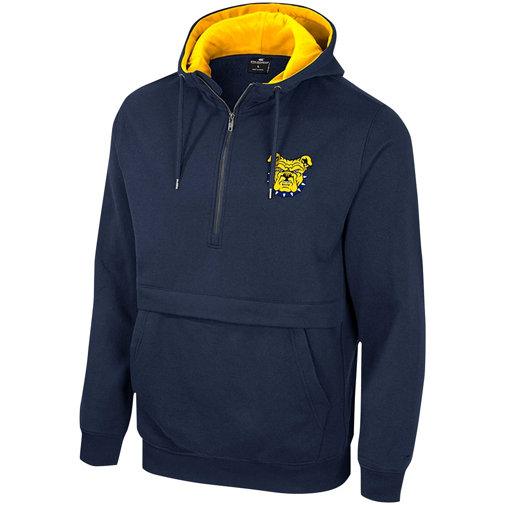 Men's Colosseum Navy North Carolina A&T Aggies Team Half-Zip Pullover Hoodie