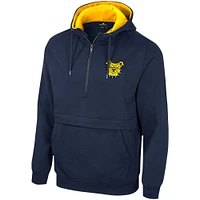 Men's Colosseum Navy North Carolina A&T Aggies Team Half-Zip Pullover Hoodie