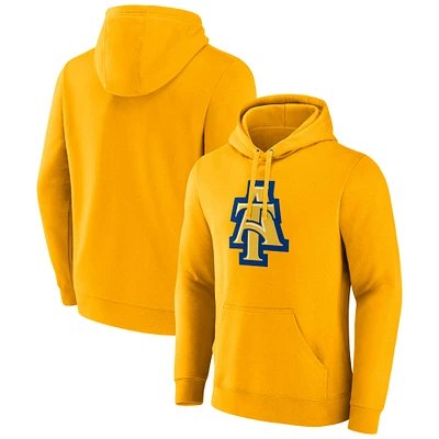 Sweat à capuche avec logo principal Fanatics Gold North Carolina A&T Aggies pour hommes