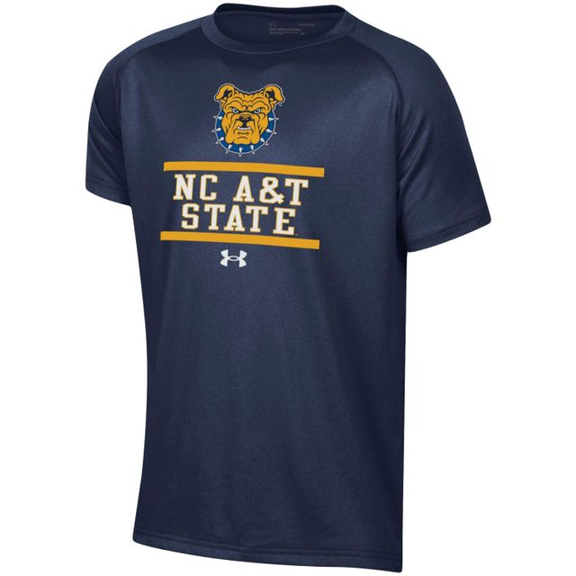 T-shirt Under Armour North Carolina A&T Aggies Primary Logo Tech Raglan Performance pour jeune
