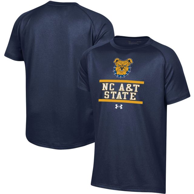 T-shirt Under Armour North Carolina A&T Aggies Primary Logo Tech Raglan Performance pour jeune