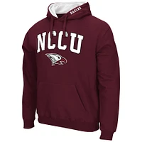 Men's Colosseum Maroon North Carolina Central Eagles Arch & Logo 3.0 Pullover Hoodie