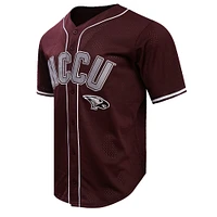 Men's Pro Standard Maroon North Carolina Central Eagles Homecoming Mesh Button-Down Shirt