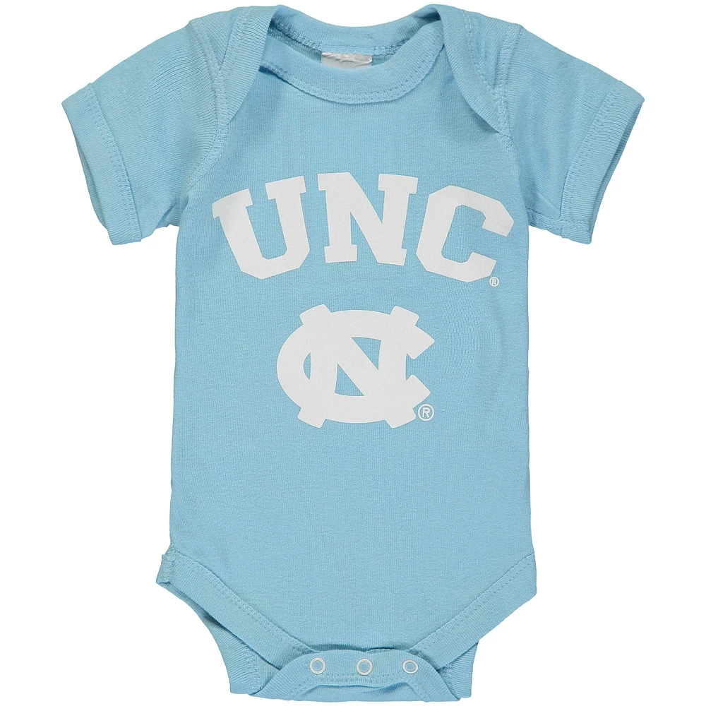 Infant Carolina Blue North Tar Heels Arch & Logo Bodysuit