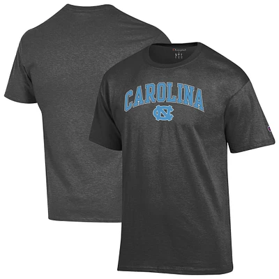 T-shirt à logo Arch Over Champion Charcoal North Carolina Tar Heels pour homme