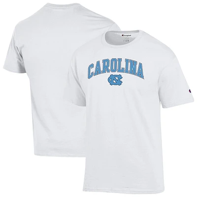 Men's Champion  White North Carolina Tar Heels Arch Over Logo T-Shirt