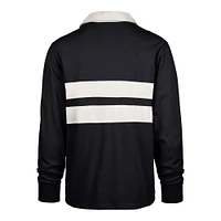 Men's '47 Navy North Carolina Tar Heels Clubhouse Knox Thames Long Sleeve Rugby Polo