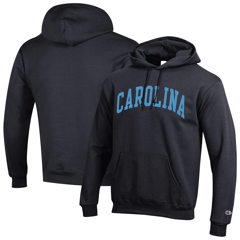 Men's Champion Black North Carolina Tar Heels Basic Arch Fleece Pullover Hoodie