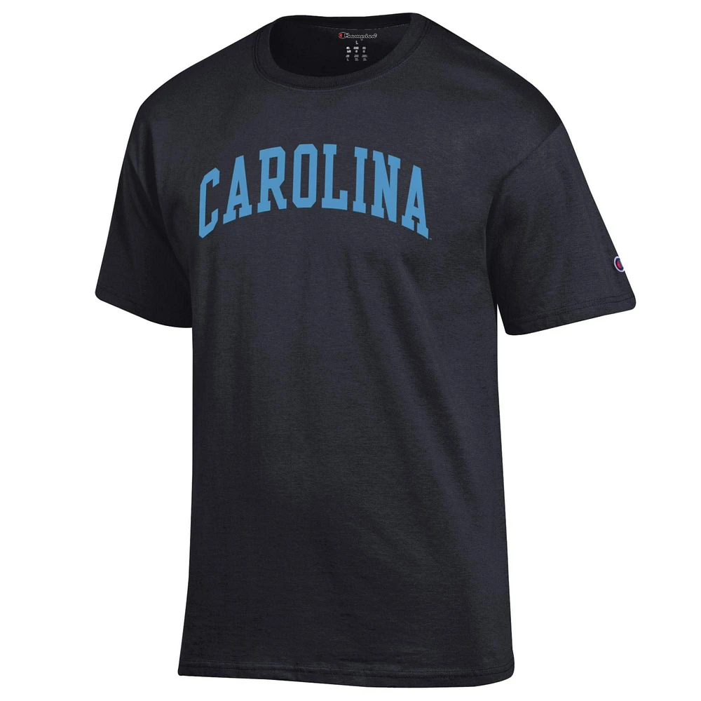 Men's Champion  Black North Carolina Tar Heels Basic Arch T-Shirt