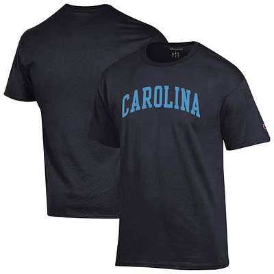 T-shirt noir basique pour homme Champion des Tar Heels de Caroline du Nord