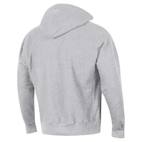 Men's Champion Heather Gray North Carolina Tar Heels Vault Late Night Reverse Weave Pullover Hoodie