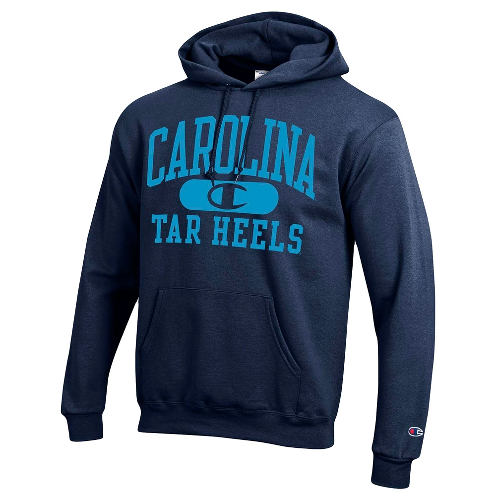 Men's Champion Navy North Carolina Tar Heels Arch Pill Pullover Hoodie