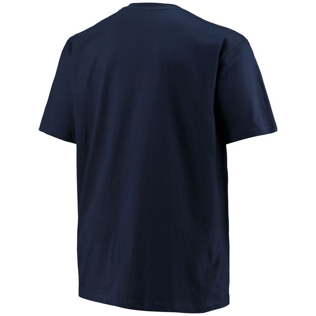 Champion Navy North Carolina Tar Heels Big & Tall Arch Over Wordmark T-shirt pour hommes