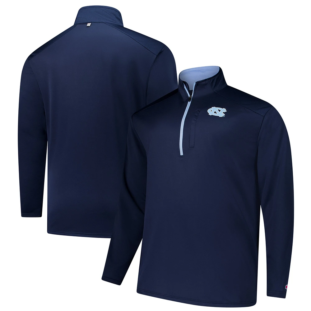 Haut à glissière quart de tour Big & Tall Defender bleu marine pour hommes des Tar Heels Caroline du Nord Fanatics