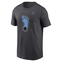 Men's Jordan Brand Anthracite North Carolina Tar Heels Primetime Alternate Logo T-Shirt