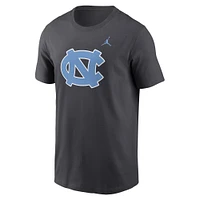 Men's Jordan Brand Anthracite North Carolina Tar Heels Primetime Evergreen Logo T-Shirt