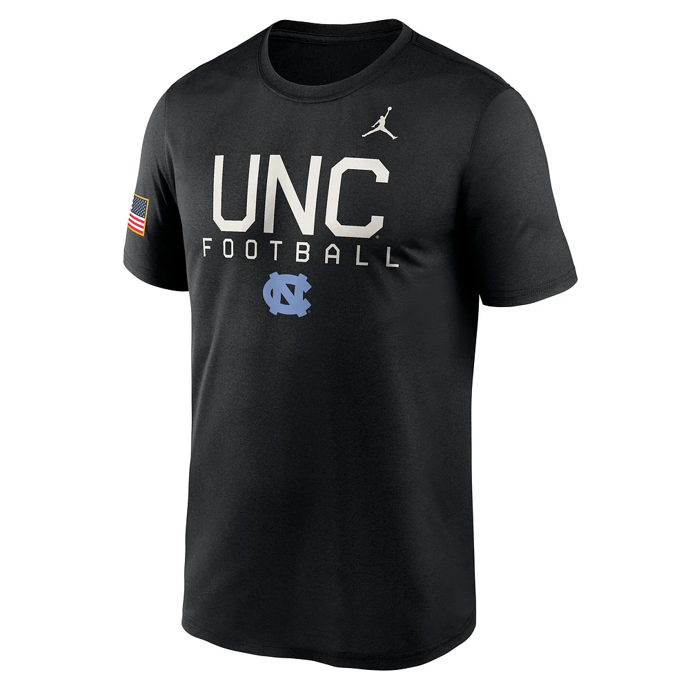 Men's Jordan Brand  Black North Carolina Tar Heels 2024 Military Appreciation Legend Performance T-Shirt