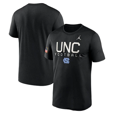 T-shirt Jordan Brand pour homme, noir, North Carolina Tar Heels 2024, Military Appreciation Legend Performance