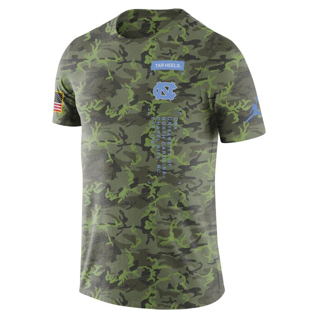 T-shirt militaire Jordan Brand North Carolina Tar Heels pour homme
