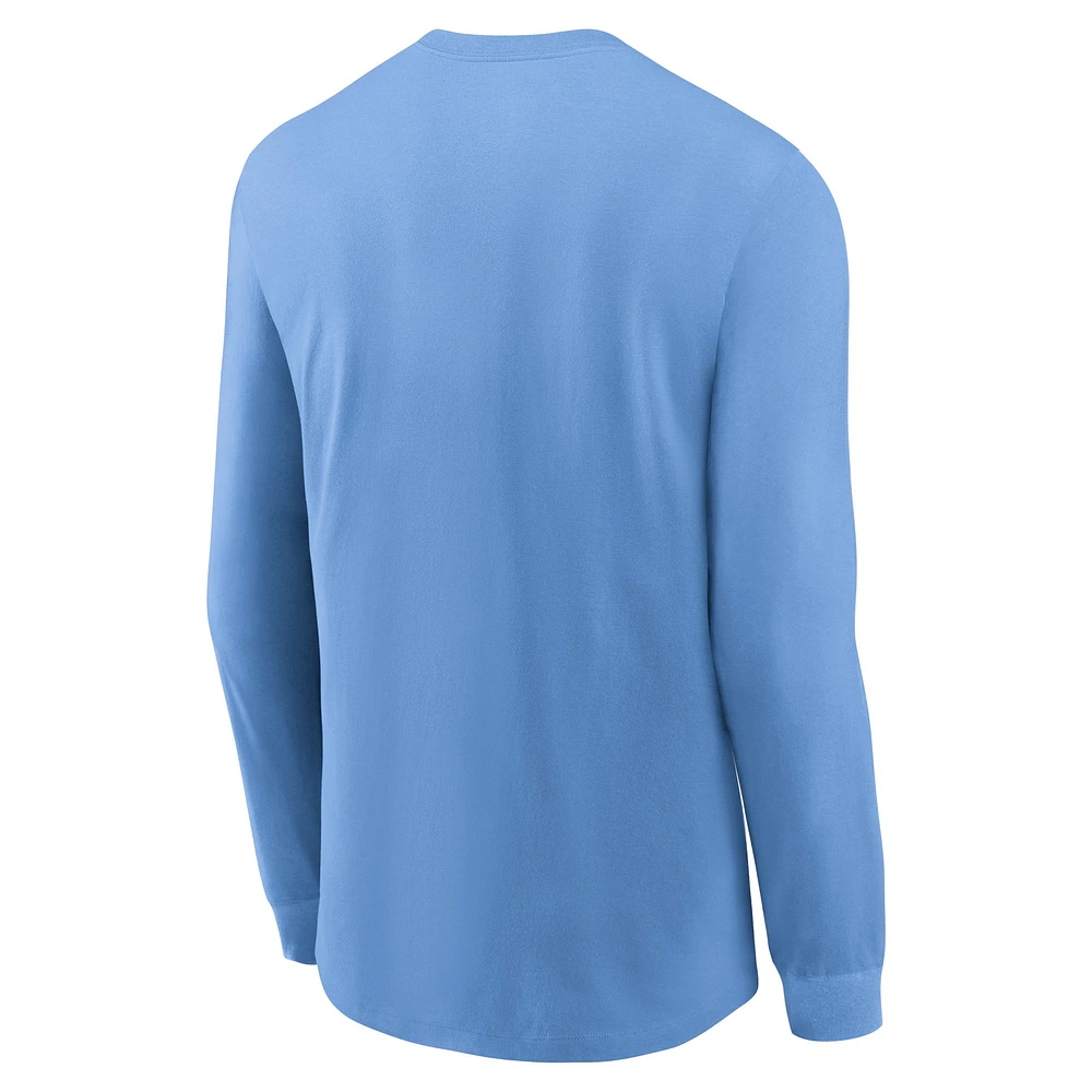 Men's Jordan Brand Carolina Blue North Tar Heels 2024 Sideline Legend Performance Long Sleeve T-Shirt