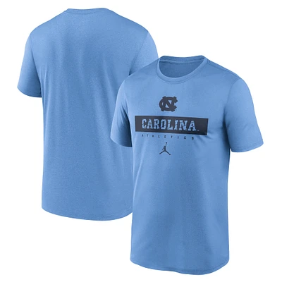 T-shirt Jordan Brand Carolina Blue North Tar Heels 2024 Sideline Legend Performance pour homme