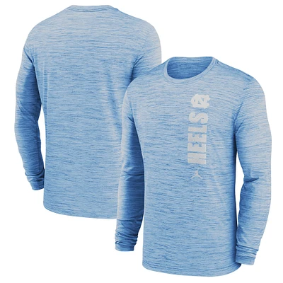 Men's Jordan Brand Carolina Blue North Tar Heels Sideline Velocity Performance Long Sleeve T-Shirt