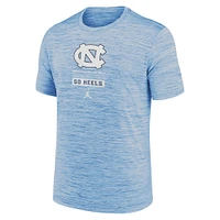 Men's Jordan Brand  Carolina Blue North Tar Heels Campus Center Block Velocity Performance T-Shirt