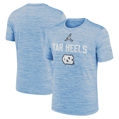 T-shirt Jordan Brand Carolina Blue pour homme des Tar Heels de Caroline du Nord Campus Slant Velocity Performance