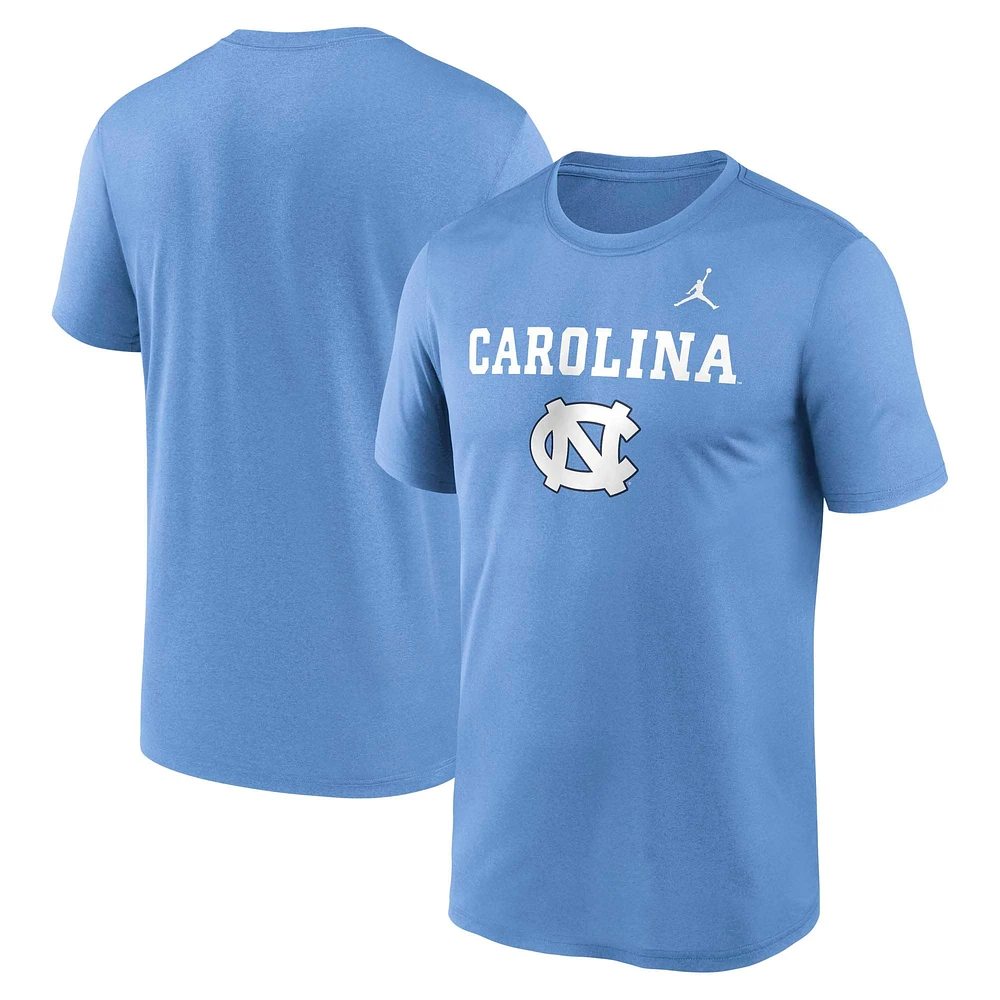 T-shirt Jordan Brand Carolina Blue pour homme des Tar Heels de Caroline du Nord Lockup Legend Performance