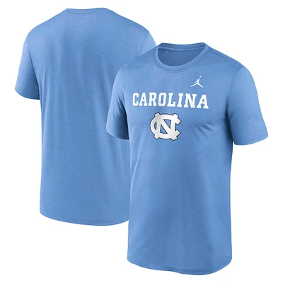 T-shirt Jordan Brand Carolina Blue pour homme des Tar Heels de Caroline du Nord Lockup Legend Performance