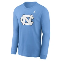 Men's Jordan Brand Carolina Blue North Tar Heels Primary Logo Long Sleeve T-Shirt